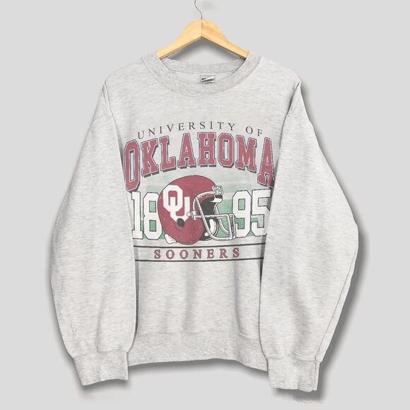 University of Oklahoma Sooners Sweatshirt, Oklahoma Sooners Football Shirt Tee - Picture 1 of 2